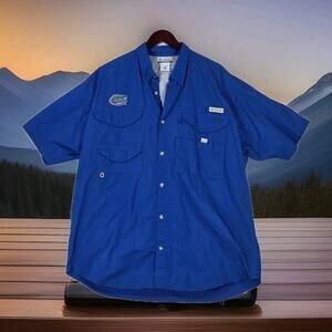 Columbia PFG Men’s Florida Gators ButtonUp Vented Fishing Shirt Short Sleeve XXL